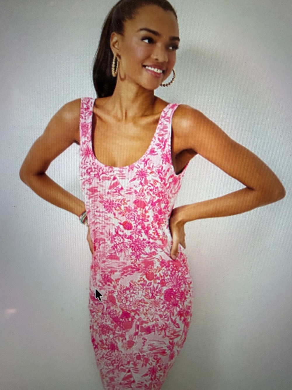 Lilly Pulitzer NWOT Newberri Tank Dress in Peony Pink Seaside Scene
